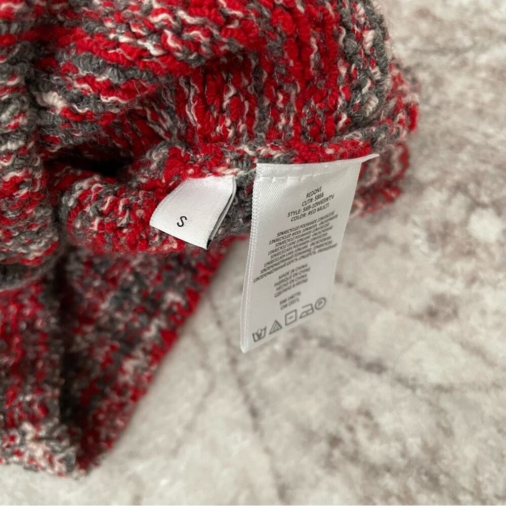 Re/Done 60s Sweater Vest Red Multi Knit Small Grandpacore - Picture 7 of 10